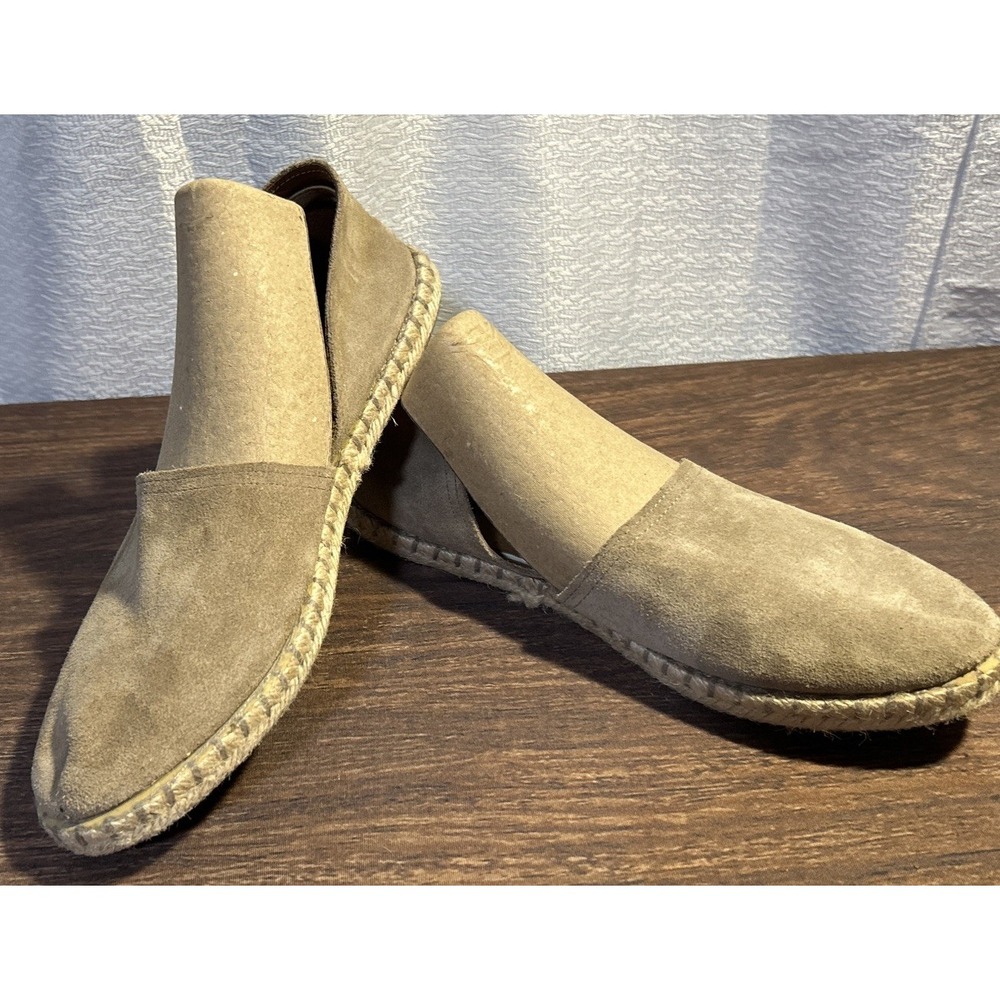 Verbenas Shoes Women 41 Espadrille Brown Leather Slip On Casual Comfort Low Top